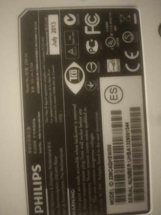 Philips 239C4Q
58,4 см/23 дюйма. IPS, 
1920 x 1