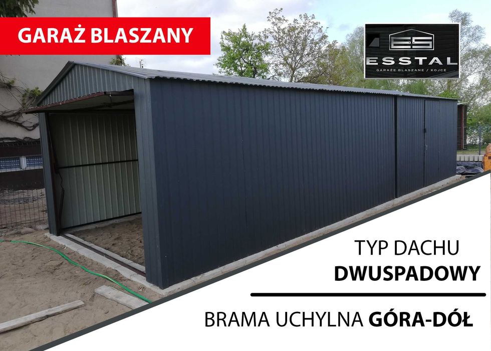 Garaż Blaszany - Grafit |Magazyny| Schowek| Wiata |Hala | - ESSTAL-
