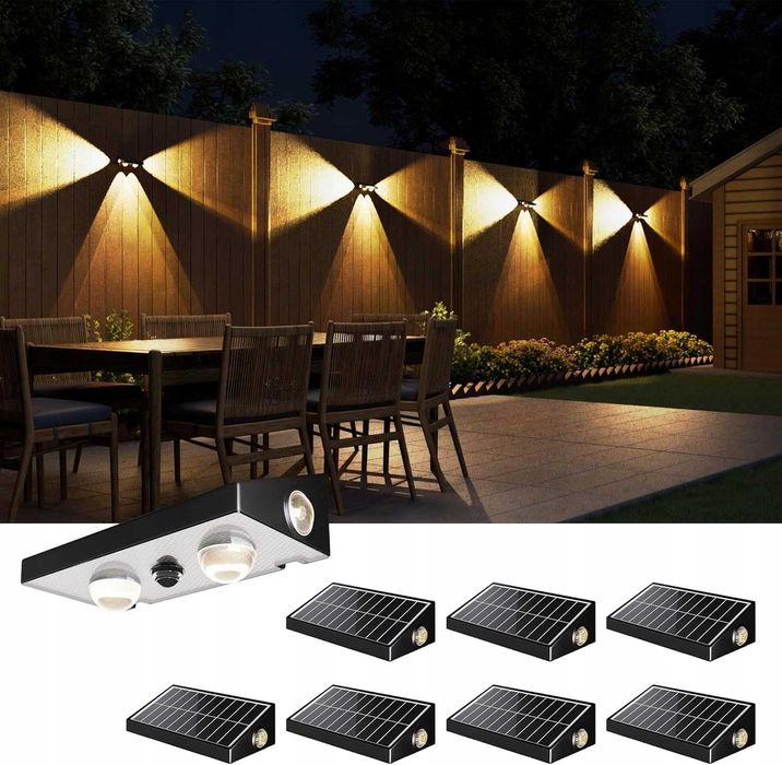 Lampy Solarne JACKYLED RGBCW- 3 Kierunkowe Na Zewnątrz LED 6szt