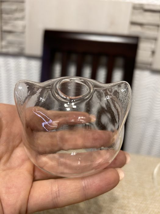 Ваза скляна у формі кота, маленька