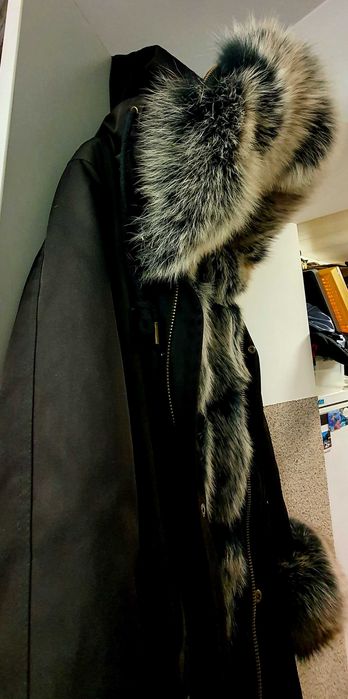 NOWA Kurtka parka z naturalnym futerkiem rozmiar M