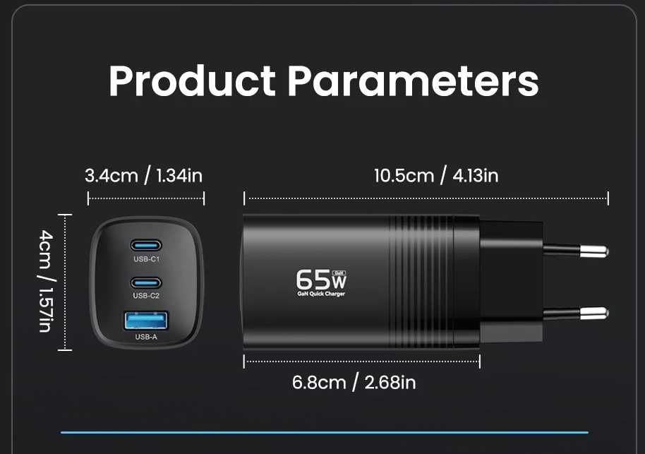 ASOMETECH 65W блок живлення і кабель Гарантія