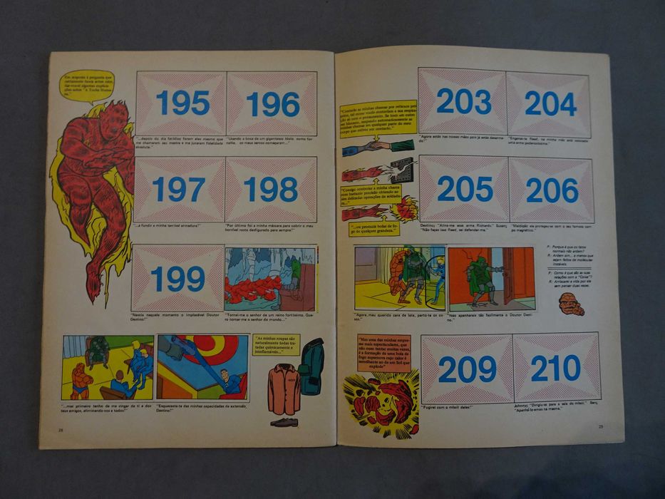 Caderneta de cromos O Homem Aranha e os Quatro Fantásticos (faltam 101