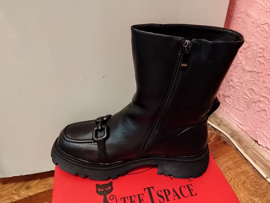 Женские сапоги зимние  кожаные