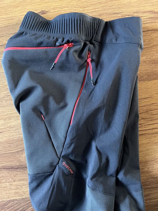 Spodnie softshell turystyczne Quechura Szary grafitowy 123 - 130 cm