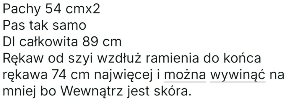 Płaszcz skóra naturalna L,M.