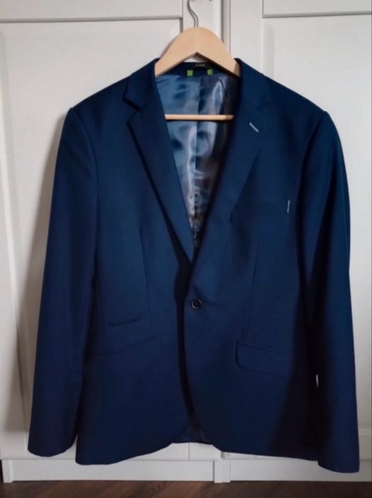 Granatowy garnitur Guittard męski 176 wzrostu