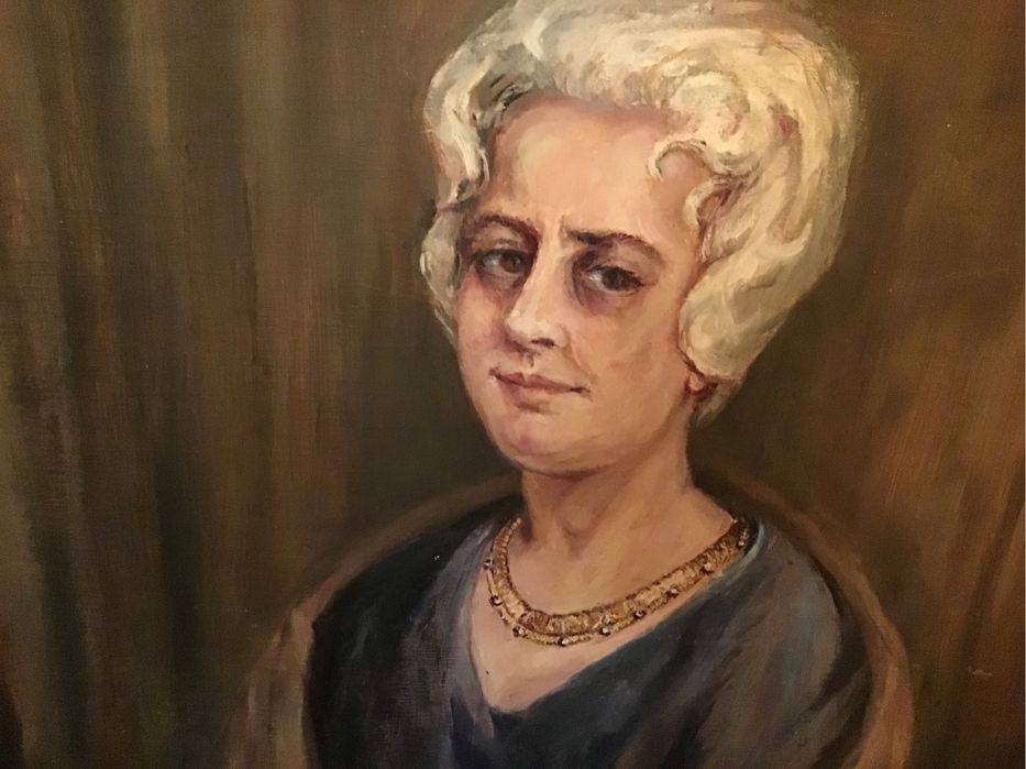Retrato a óleo de senhora aristocrata. Negociável.