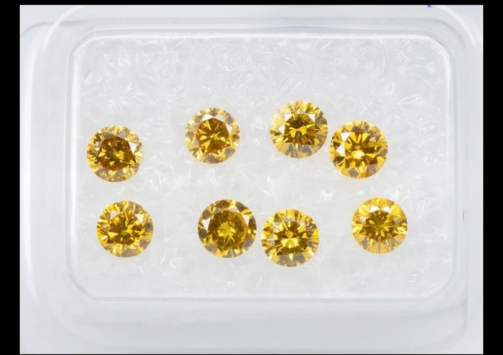 Diamante naturais fancy vivid certificados 1.21ct (lote 8)