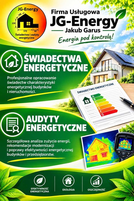 Świadectwa/Audyty Energetyczne budynku/mieszkania/lokalu