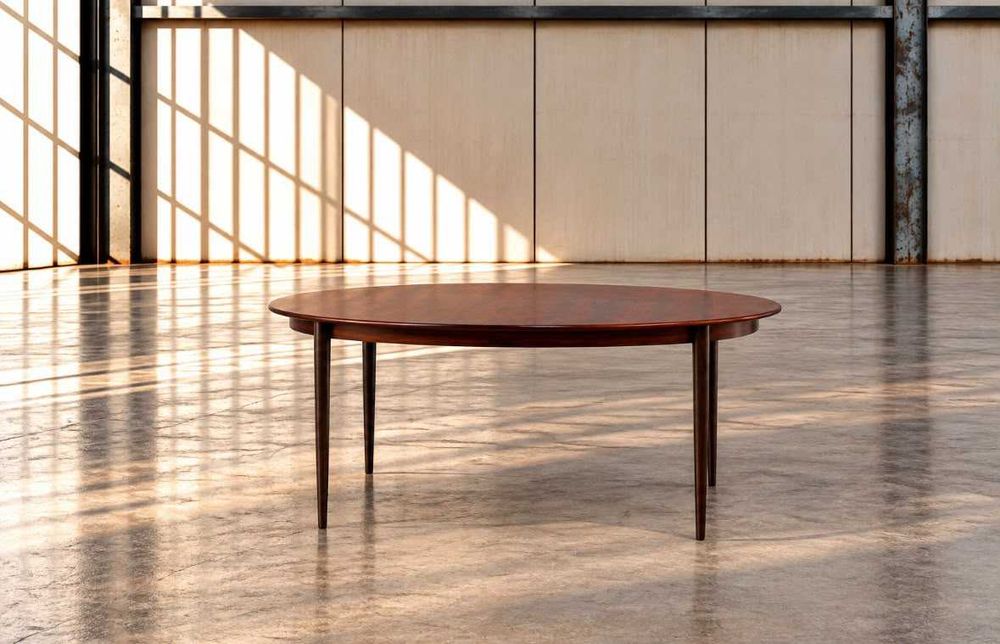 Mesa oval em pau santo