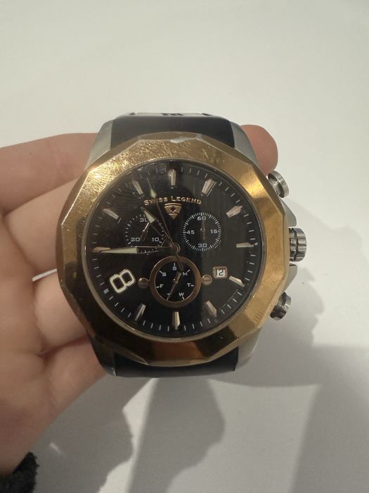 Чоловічий годинник Swiss Legend Chronograph SL-10042 Sapphitek 100m 45mm