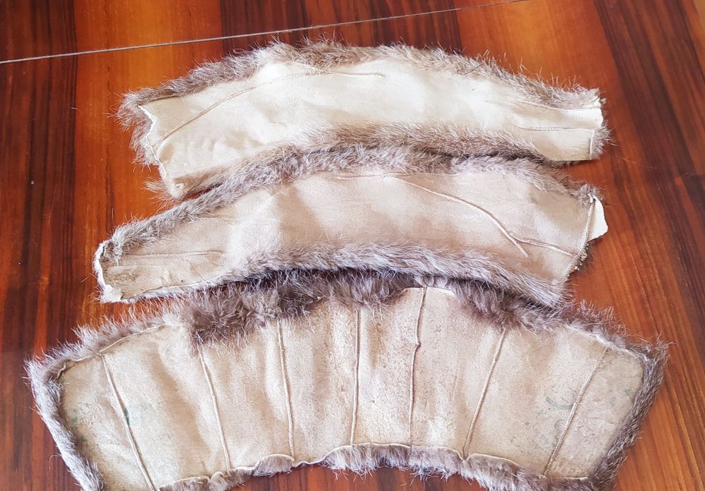 Stary szal, dopinka do płaszcza, skóry.