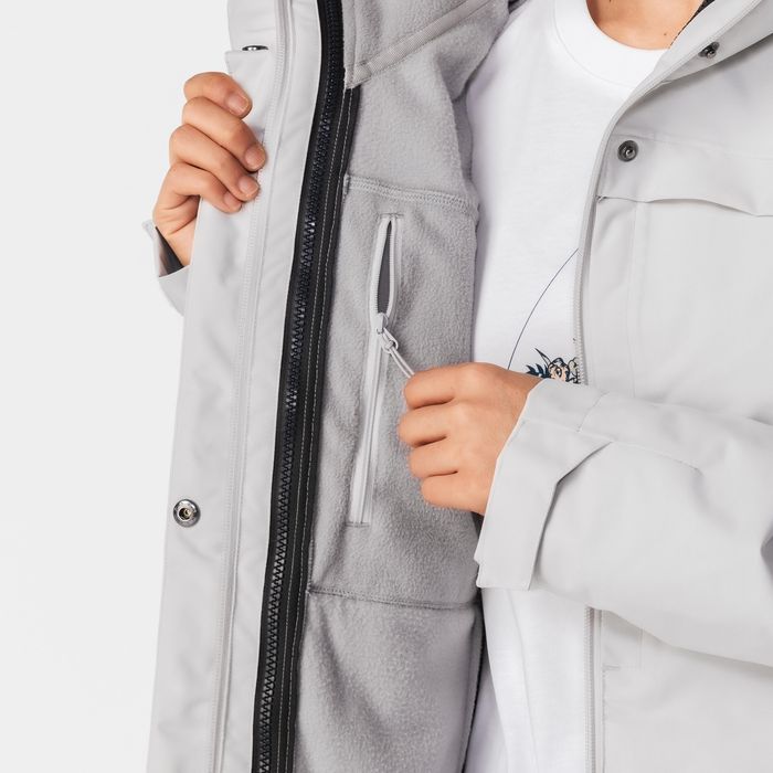 Casaco de caminhada 0°C quente mulher, NH100 3em1 cinzento