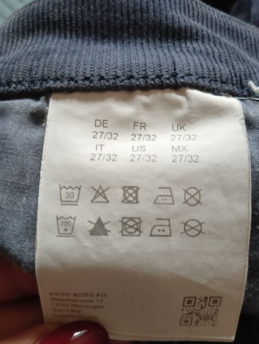 Spodnie sztruksowe Hugo Boss