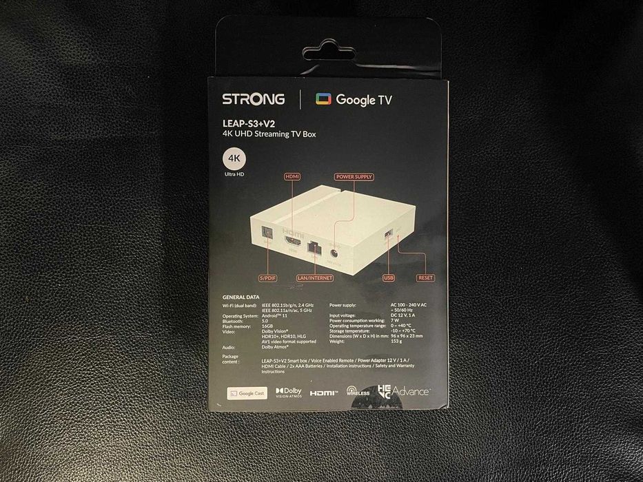 Strong LEAP-S3+ V2 Android TV Box – Novo e Selado