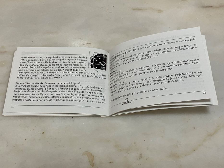 Omega Seamaster Booklet Operating Instructions