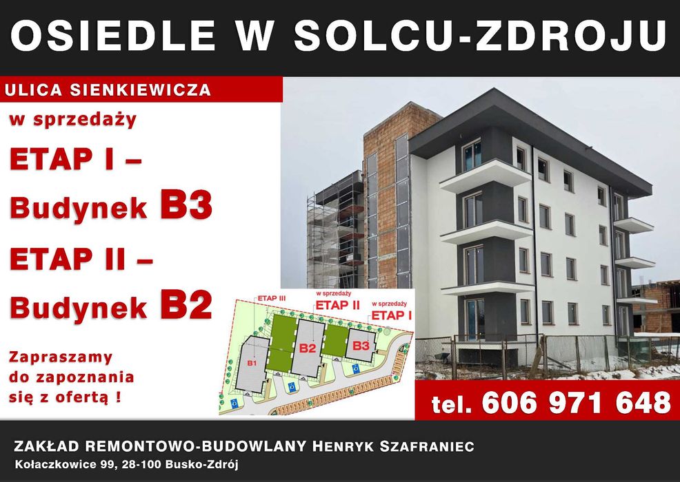 MIESZKANIE W SOLCU-ZDROJU ul. Sienkiewicza Budynek B2 M17 - 25,48m2