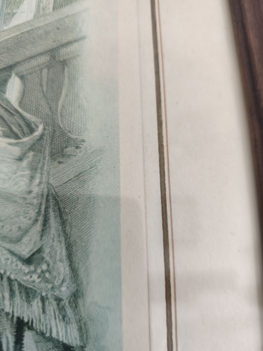 Quadro gravura muito antigo damas  vitorianas