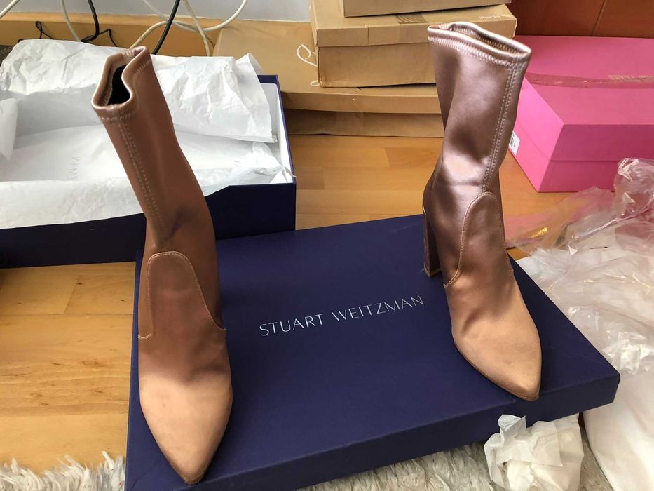 botas rose gold stuart weitzman 36 como novas