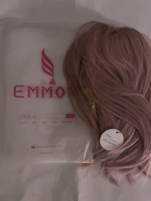 Peruka LACE FRONT różowa pudrowy róż długa cosplay