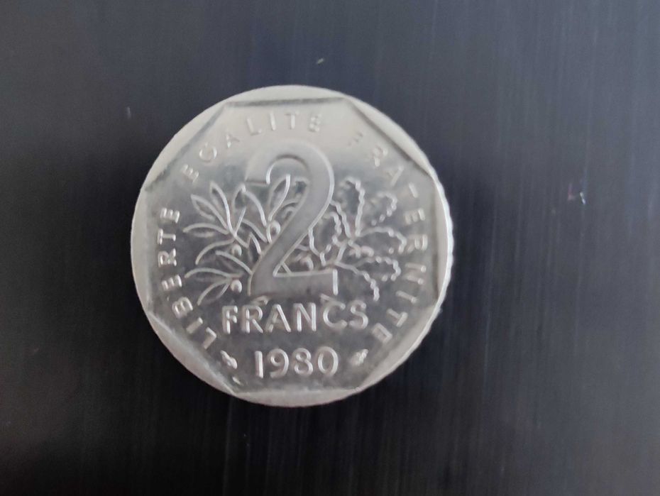 Moeda de 2 Franco Suíço de 1980