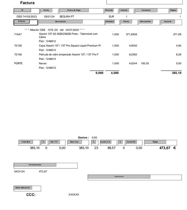 Xiaomi 13T 5G 8GB/256GB Preto - Telemóvel com Câmara Leica Em Garantia