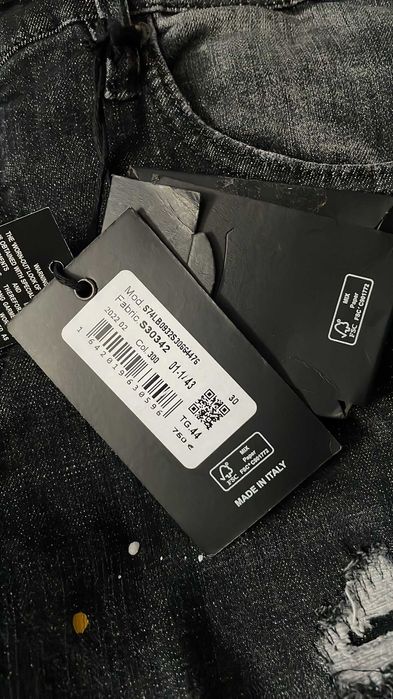 spodnie dsquared2 czarne tanio