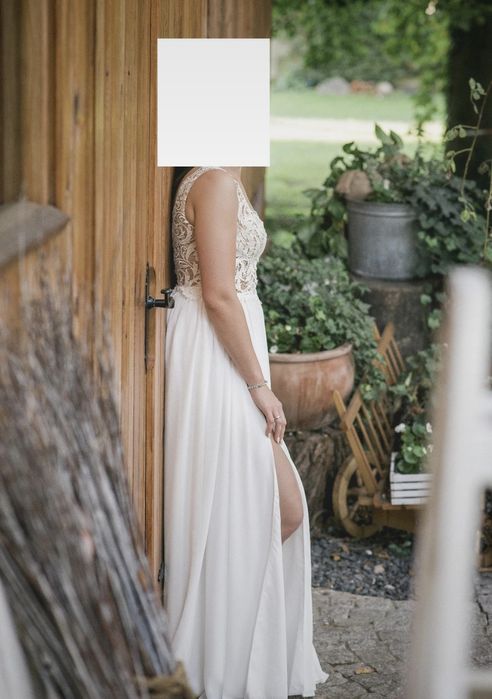 Suknia ślubna muślinowa