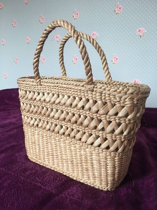 Плетена корзина сумка ручної роботи із рогози аїр рогозоплетіння кошик