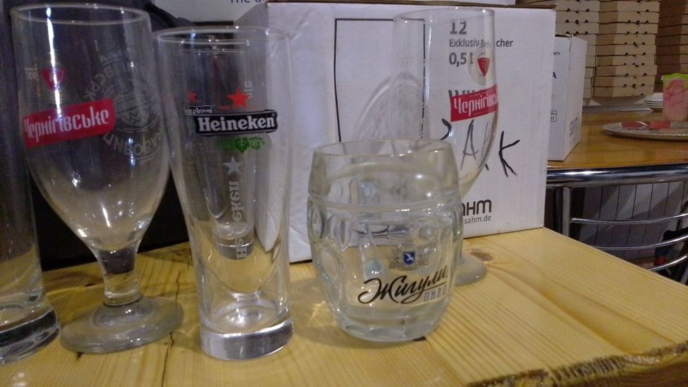 Бокали для пива 0.5 і 0.3