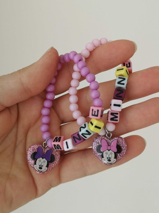 Zestaw bransoletek dziewczęcych Myszka Minnie