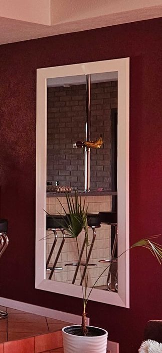 Lustro w białej lakierowanej ramie ars longa 100x200