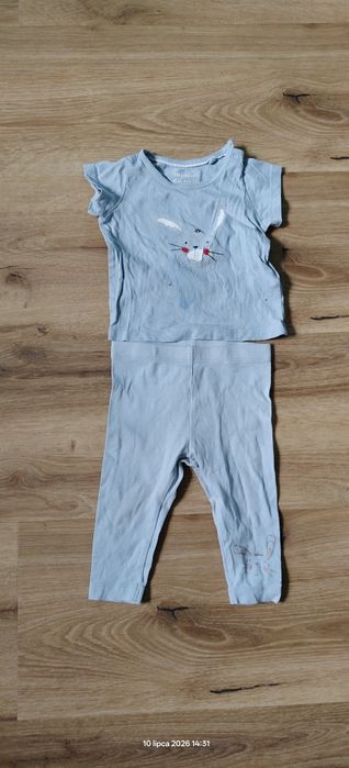 Komplet bluzka i legginsy króliczek 62-68 Lupilu