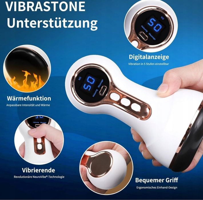 Vibrastone Gua Shockwave Masażer z Funkcja ogrzewania wibracyjnego,