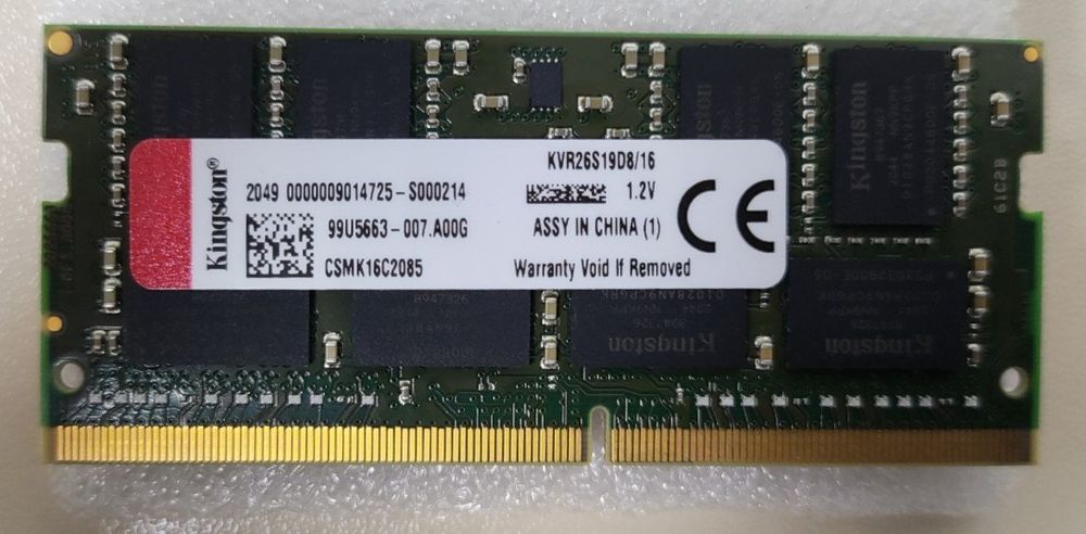 Оперативна пам'ять для ноутбука 16GB DDR4 2400 Samsung / Kingston 2666