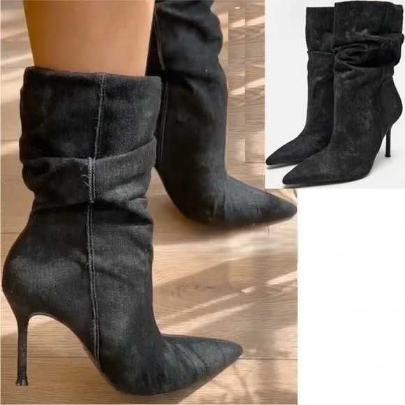 Botas em ganga da Zara