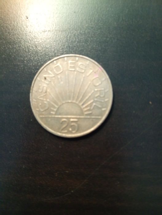 Ficha de jogo - 25 escudos do Casino do Estoril - Portugal -1988