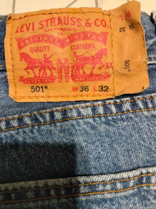 Levis 501 Nowe niebieskie spodnie jeansy W36 L32