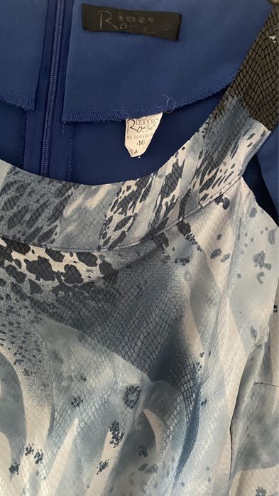 Elegancka sukienka niebieska błękitna xl XXL 42 44 wesele urodziny