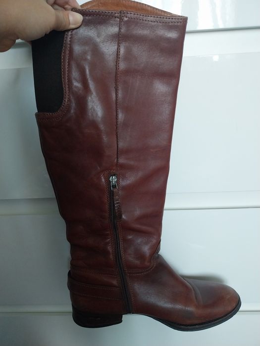 Kozaki Tommy Hilfiger brąz buty brązowe kozaczki 39