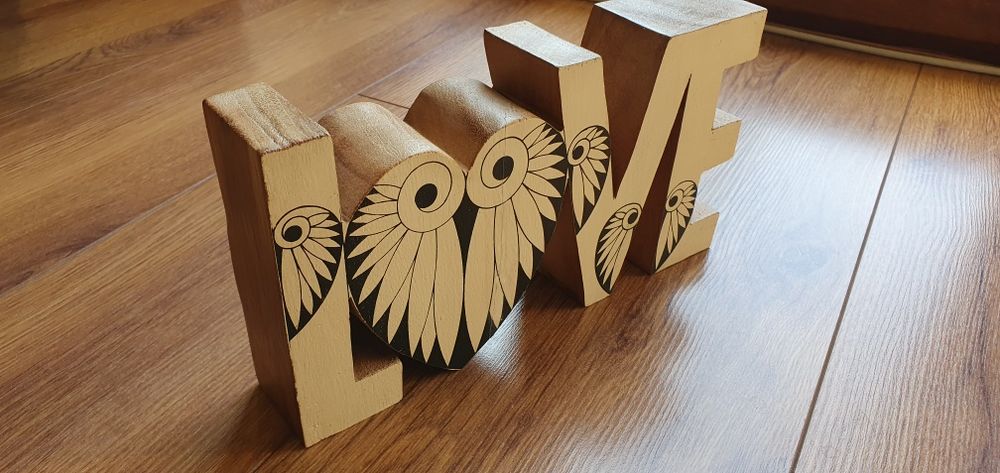 VOX napis LOVE 3D figurka dekoracja drewno