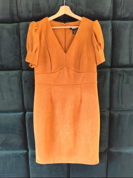 Sukienka DKNY zamsz