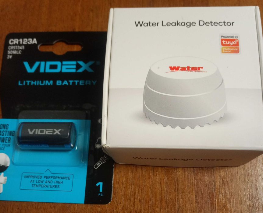 датчик води потопу протікання утечки WIFI Tuya Smart Life + батарейка