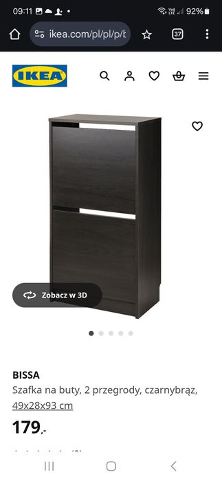 Szafka na buty IKEA Bissa