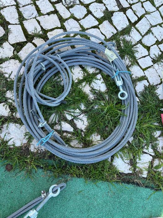 Lote 10 Rolos Cabo Aço Galvanizado 8mm (6x19+FC) +