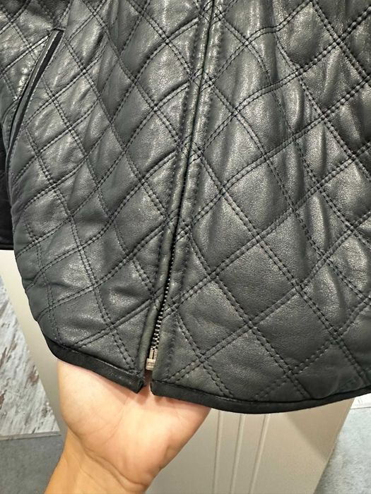 Демісезонна чоловіча куртка з натуральної шкіри, розмір XXL