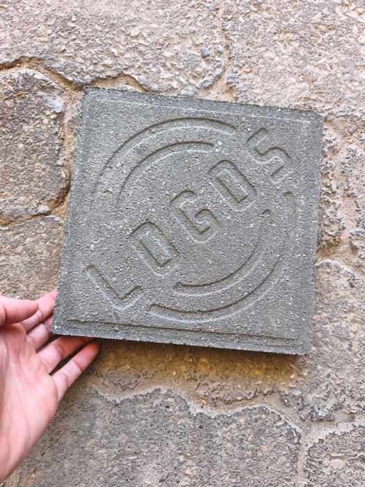 Mosaico hidráulico "Logos" 20x20 cm – Cor Amarelo – Novo – Sobra de obra