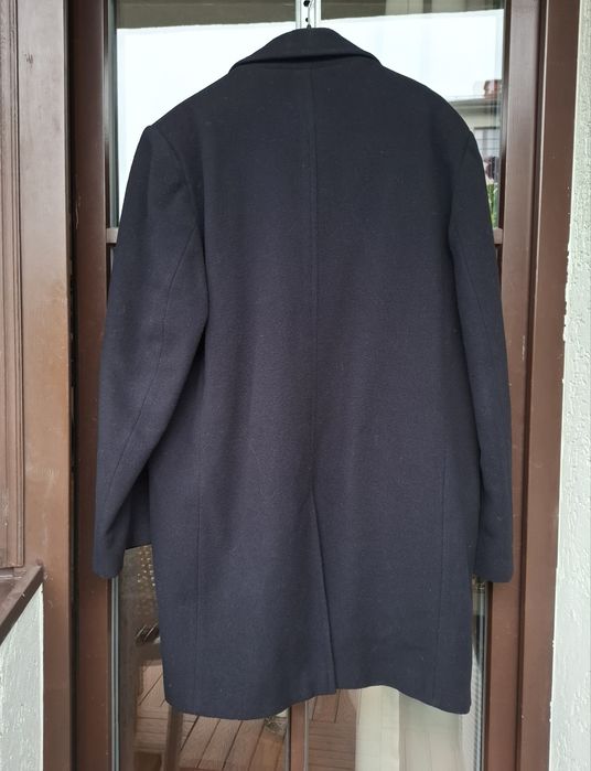 Płaszcz/ dyplomatka męski, granat flausz rozm. 50/182