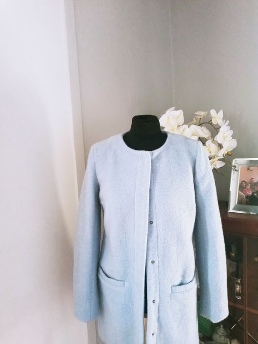 Kurtka blekit zatrzaski prosta 36 only